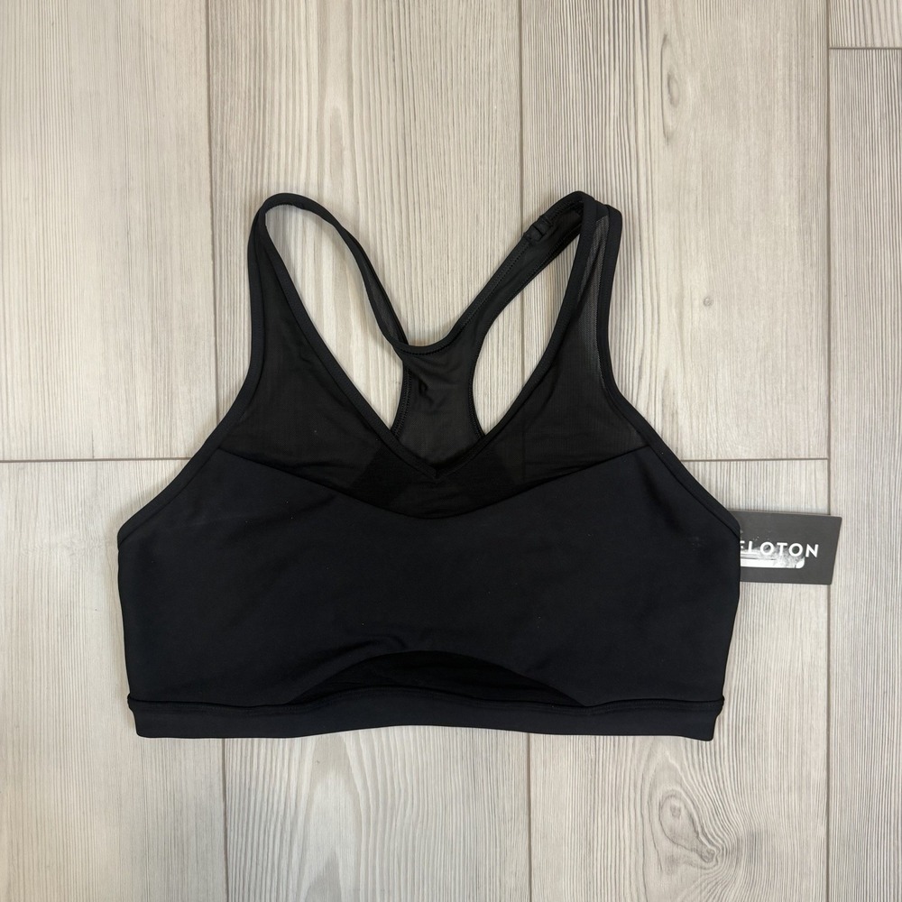 NWT Peloton‎ X Robin Arzon Medium MERIT HIGH NECK MESH MIXED MEDIA Black